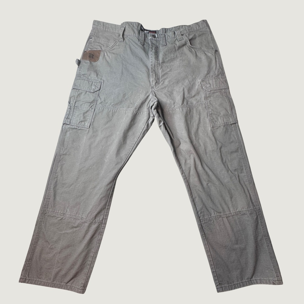 Wrangler Cargo Pants Mens 44x32 RIGGS Workwear Gray Ripstop Utility 3W060ST